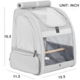 thumbnail image 3 of Halinfer Bird Backpack Carrier with Stand Perch, Parrot Travel Backpack for Hiking, Airline Approved Bird Backpack, 3 of 5