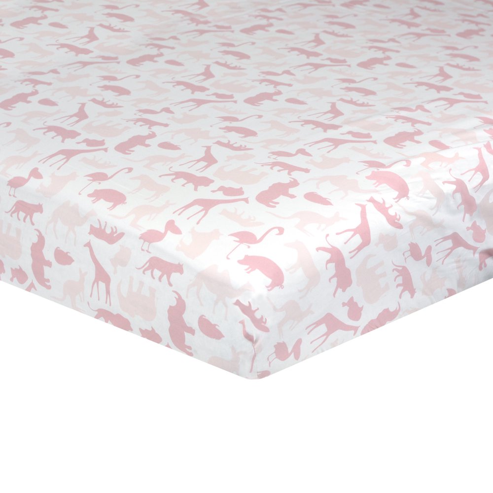 Just Born Baby Girls Fitted Crib Sheet