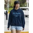 thumbnail image 2 of Los Angeles 1998 Banner Hoodie Women -Image by Shutterstock, Female 3X-Large, 2 of 4