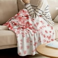 thumbnail image 3 of Yibo Cherry Blossom Blanket Flannel Soft and Comfortable Anti-static Bed Sofa Blanket, 3 of 7