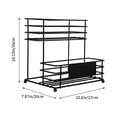 thumbnail image 2 of Hytrove Estante Doble De Hierro Negro Para Almacenamiento De Jarabes Y Especias En Hogar Y Tiendas, 2 of 7