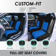 thumbnail image 3 of For 2016-2024 Honda Civic FH Group Neoprene Custom Fit Car Seat Covers Waterproof  - Full Set Blue, 3 of 11