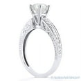 thumbnail image 3 of Round Cut Forever ONE D-E-F Moissanite Antique-Style Solitaire Engagement Ring in 14k White Gold, 3 of 4