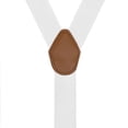 thumbnail image 3 of KAMBERFT White Suspenders for Men 1.4 inch Wide Adjustable Elastic Y-Back Braces with 3 Metal Clips, 3 of 4