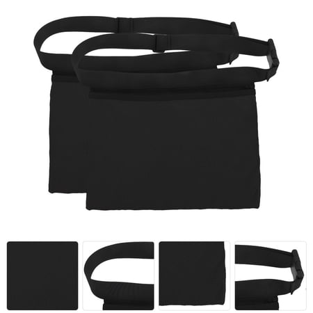 FENGGUIQU Tennis Accessory Bag Set Black Lightweight Multi-Function Pouches 2 Pieces for Sports and Travel