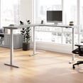 thumbnail image 1 of Scranton & Co Engineered Wood 72W L-Shaped Standing Desk in Platinum Gray, 1 of 7