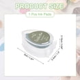 thumbnail image 2 of Uxcell Pigment Ink Pads for Stamps, 2 x 1.3 Inch Water-Based Pearlescent Washable Finger Ink Pads Drop Shape for Rubber Stamps, Embossing Craft, Wood, Clay, DIY Card Making, Dark Green, 2 of 6