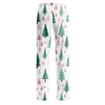 thumbnail image 5 of WTOBBY Women's Anime Design Pajama Pants with Christmas Print, Sleepwear for Casual Use, Elastic Waist for Comfort, Straight Leg Yoga Trousers, Ideal for Home and Lounge,White XL, 5 of 7