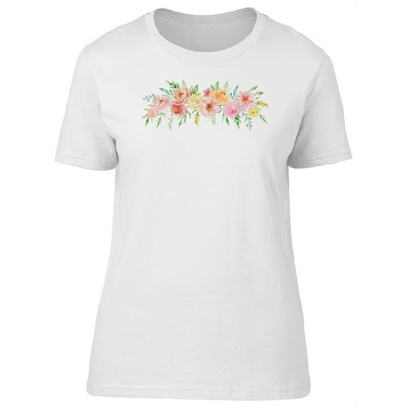 Multiple Flowers / Pastel Colors T-Shirt Women -Image by Shutterstock, Female Medium