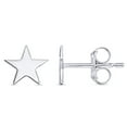 thumbnail image 2 of AFFY 14K White Gold Plated 925 Sterling Silver Minimalist Dainty Star Stud Earrings, 2 of 2