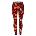 thumbnail image 5 of XJDJHC Thanksgiving Leggings For Women Maple Leaf Pumpkin Print High Waisted Tummy Control Graphic Funny Workout Gym Stretchy Yoga Pants, 5 of 5