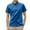 Blue, variant on Men's Business Casual Short Sleeve Button Shirt, Polyester/Spandex, M-XXXXL Sizes