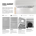 thumbnail image 3 of 36 in. Lumin Collection Ducted Insert Range Hood in Stainless Steel, 3 of 21