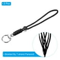 thumbnail image 3 of Uxcell 9" Paracord Lanyard Clasp Wrist Cord Strap Badge Holder, Black 3 Pack, 3 of 5
