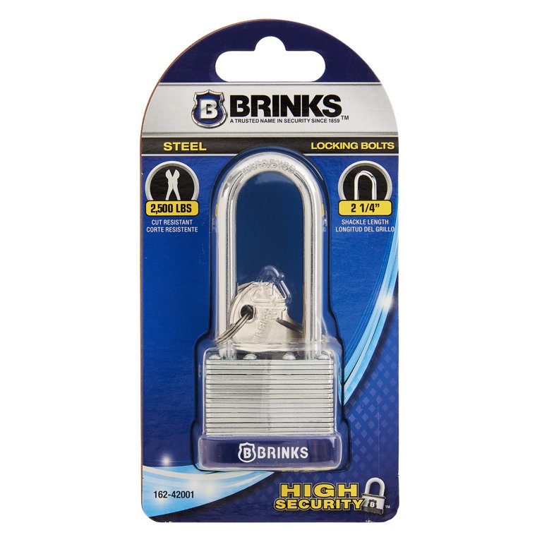 Brinks Laminated Steel 40mm Keyed Padlock with 2 1/4in Shackle