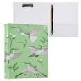 thumbnail image 3 of Hummingbirds and Flowers 12.4x10.6in PVC Round Ring Binders, 2-Pack, D-Ring 3-Hole, Metal Clip, 3 of 10