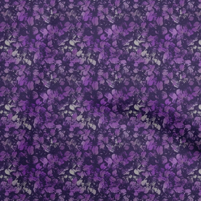 oneOone Viscose Chiffon Purple Fabric Abstract Craft Projects Decor Fabric Printed By The Yard 42 Inch Wide