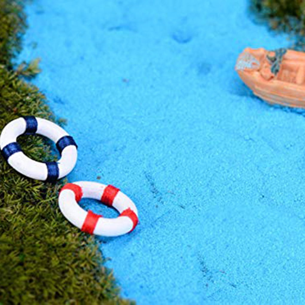 2pcs Dollhouse Miniature Deco Fake Resin Swim Ring life Buoys Kids Dollhouse  Lp 