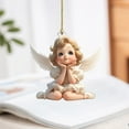 thumbnail image 3 of Taicans ‌Cute Acrylic Angel Christmas Tree Ornament with Wings,2D Hanging Decoration for Xmas Tree,Home Decor,Gift,2025 Holiday Decorations‌, 3 of 5