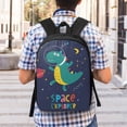 thumbnail image 5 of Xecao Dinosau Space Explorer print Travel Backpack, Large Computer Backpack for Men Women, College School Rucksack Book Bag, 5 of 5