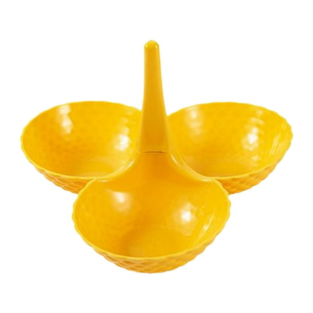 Bandeja de frutas superpuesta multicapa para dulces, decoración, organizador, almacenamiento de refrigerios Limon amarillo