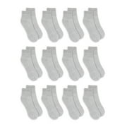 Athletic Works Men's Recycled Ankle Socks 12 Pair Pack