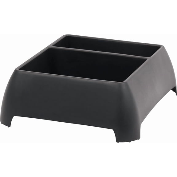 Heavy Duty Storage Organizer for Vehicle Trunk, Garage, Under Sink Organizer, Recycled Plastic, Made in USA (Black)