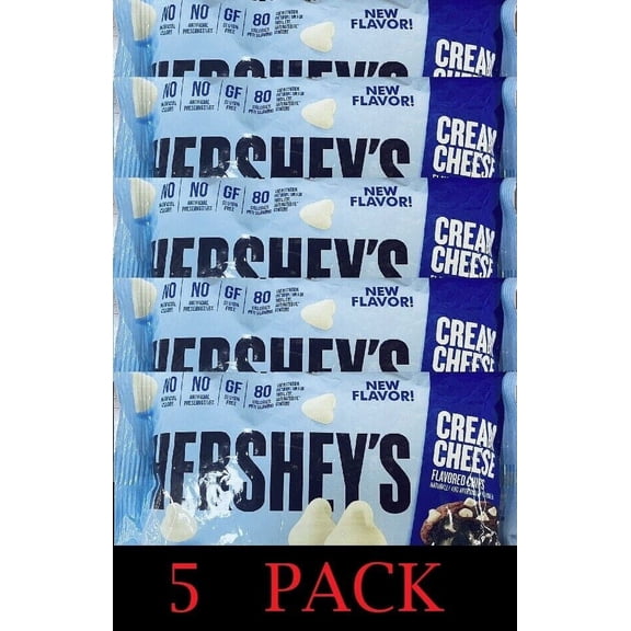 5x Hershey's CREAM CHEESE Flavored Premium Baking Morsels Chips 8 oz Bag 5 PACK