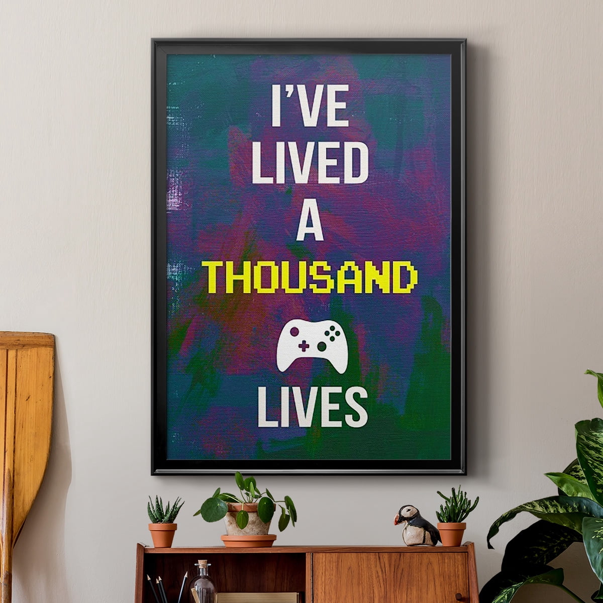 Gamer at Play I Premium Framed Print - Ready to Hang