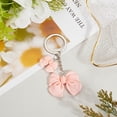 thumbnail image 7 of Pink Keychain Double Keychain Bowknot Bag Charms Handbags Bag Pendant Purse Accessories With Stainless Steel, 7 of 7