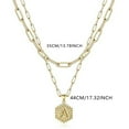thumbnail image 3 of Wentin Reduced Necklaces & Pendants Multi Layer Layered Letter Pendant Necklace Hexagonal Trend Versatile Female Collarbone Necklace, 3 of 6