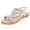 Silver, variant on Women's T-strap Flat Sandals Bohemian Rhinestone Summer Slip on Comfortable Flip Flops Embellished Beach Thong Shoes Black Size 6