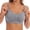 Gray, variant on Women'S Front Buckle Breastfeeding Maternity Wireless Supportive Postpartum Bra Root Color XXL