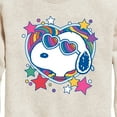 thumbnail image 3 of Peanuts - Snoopy Groovy Heart - Toddler And Youth Crewneck Fleece Sweatshirt, 3 of 6