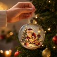 thumbnail image 4 of Glowing 3D Christmas Story Ornament, 3.9 Inch Illuminated Mini Holiday Scene Hanging Ball, LED Light Up Xmas Decoration Ornament, Festive Decor for Mantel Window, 4 of 6