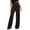 A37 Black, variant on TrendOFT Womens Wide Leg Dress Pants High Waisted Formal Pants Elasticized Waist Back Casual Pants Business Work Suit Pants Black L