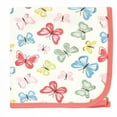 thumbnail image 4 of Touched by Nature Baby Girl Organic Cotton Swaddle Blanket and Headband or Cap, Butterflies, One Size, 4 of 5