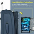 thumbnail image 2 of Softside Luggage Expandable 3 Piece Set Suitcase with Duffel Bag Upright Spinner Softshell Lightweight Luggage Travel Set, 2 of 18