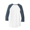 thumbnail image 4 of District Women's Fitted Very Important Tee 3/4-Sleeve Raglan Dt6211 Heathered Navy/ White 3XL, 4 of 4