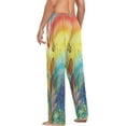 thumbnail image 5 of Tulips Flowers Butterflies Rainbow Men's Pajama Pants Lightweight Sleepwear Bottom Lounge Pants, 5 of 6