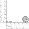 thumbnail image 6 of Gem Stone King 14K Yellow Gold Pink Mystic Topaz Stick Earrings for Women | 1.20 Cttw | Gemstone November Birthstone | Heart Shape 5MM, 6 of 6