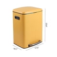 thumbnail image 4 of happimess Marco Rectangular 10.6-Gallon Double Bucket Trash Can with Soft-Close Lid, Daffodil Yellow, HPM1005L, 4 of 10