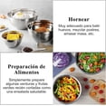thumbnail image 2 of Juego de 7 Cuencos de Mezcla, Bowls de Cocina de Acero Inoxidable con Tapas Herméticas, Ideal para Hornear, Mezclar, Ensalada, Servir y Preparar, Tamaño de 4.5, 3.6, 2.7, 2.1, 1.7, 1.1, 0.7cuartos, 2 of 4