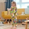 thumbnail image 4 of FORMRS Long Sleeve Top and Pants Pajama Set for Niños 2-Piece Sleepwear, Sizes 18M-8Y, Cartoon Birds Pattern, 4 of 6