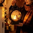 thumbnail image 7 of Witch LED Lantern, Black , 6.7" Battery Operated Light with Spooky Silhouette, Hanging & Tabletop Decor for Party, 7 of 7