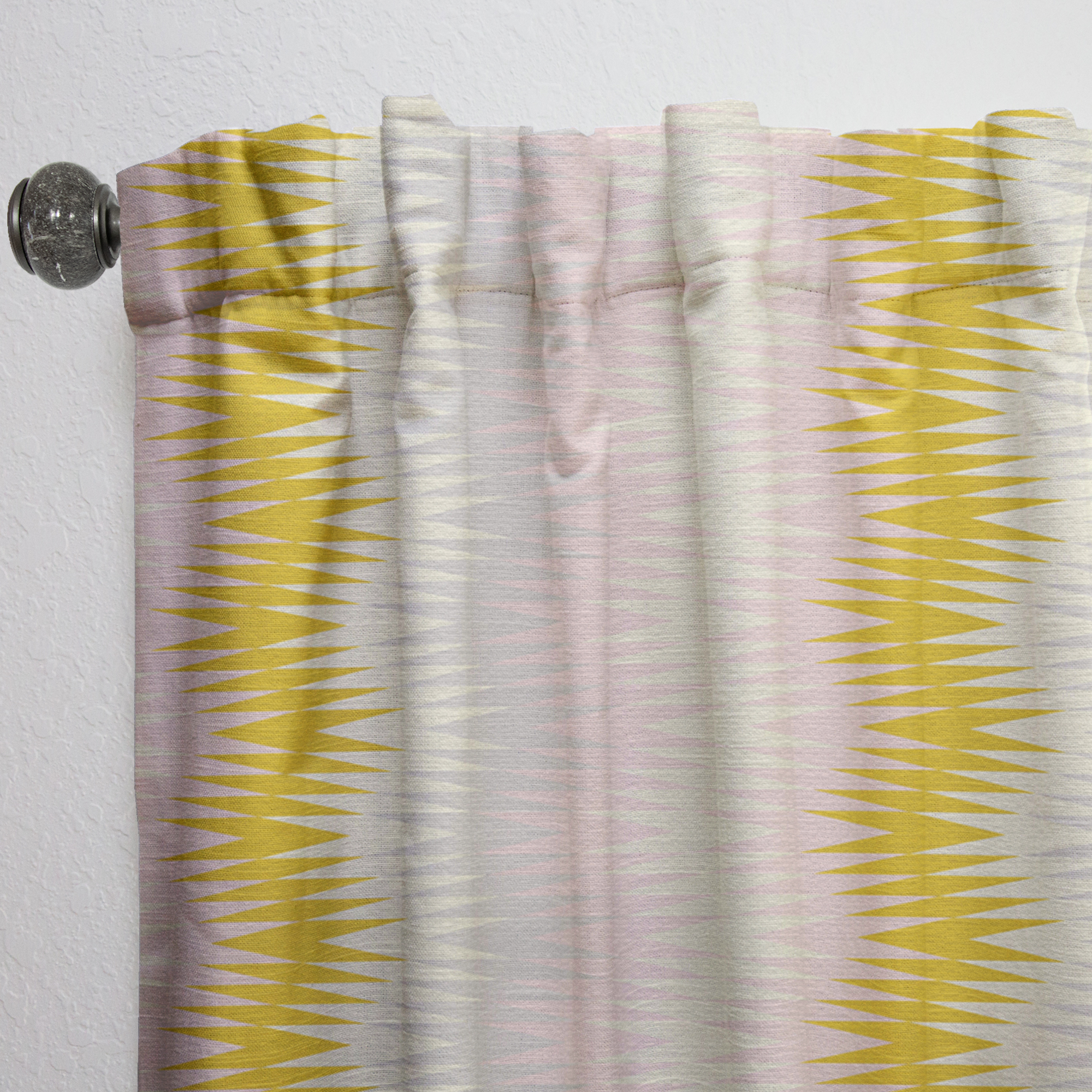 Designart 'Abstract Retro Design IV' Mid-Century Modern Curtain Panel