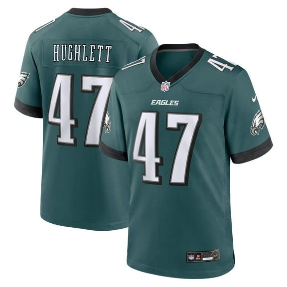 Men's Nike Charley Hughlett Midnight Green Philadelphia Eagles Team Game Jersey
