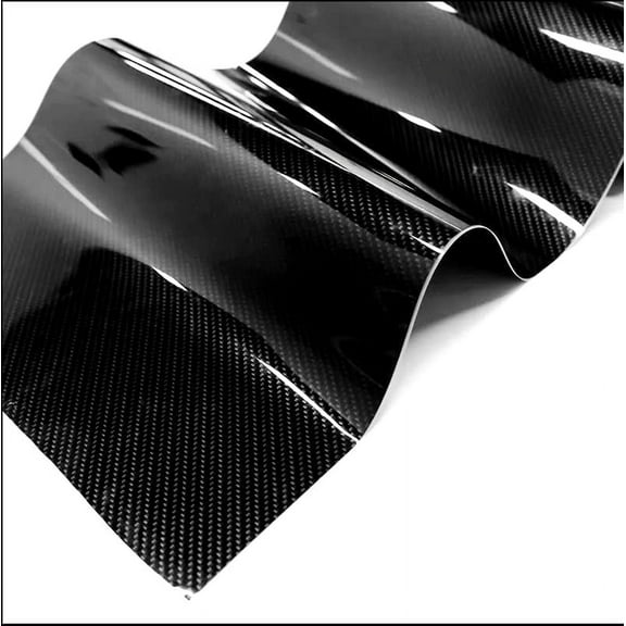 7D Premium Super Gloss Carbon Fiber Vinyl Film Wrap Sticker Film Decal (Black, 108"X60" (9FT X 5FT))