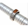 thumbnail image 5 of Genuine Hawaiian koa wood diamond wedding band ring titanium scroll 6mm size 5.5, 5 of 6