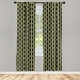 thumbnail image 3 of Ambesonne Kente Pattern Curtains, Funky Zulu, Pair of 28"x84", Multicolor, 3 of 5